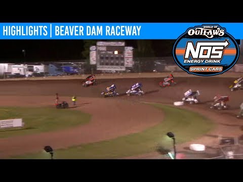 World of Outlaws NOS Energy Drink Sprint Cars Beaver Dam Raceway, June 22, 2019 | HIGHLIGHTS