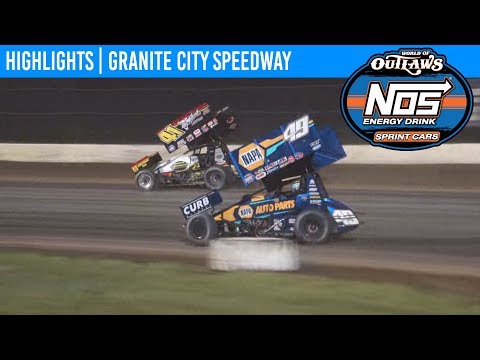 World of Outlaws NOS Energy Drink Sprint Cars Granite City Speedway, June 8, 2019 | HIGHLIGHTS