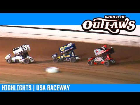 World of Outlaws NOS Energy Drink Sprint Cars USA Raceway April 5, 2019 | HIGHLIGHTS