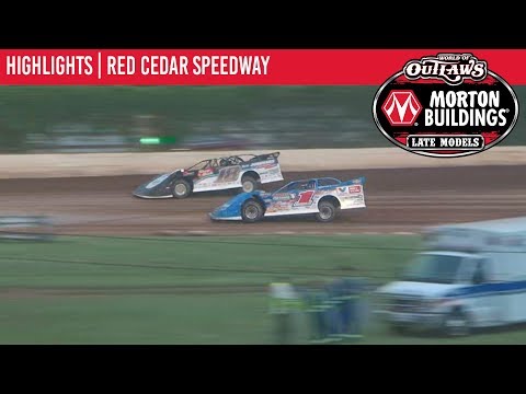 World of Outlaws Morton Buildings Late Models Red Cedar Speedway July 14th, 2019 | HIGHLIGHTS