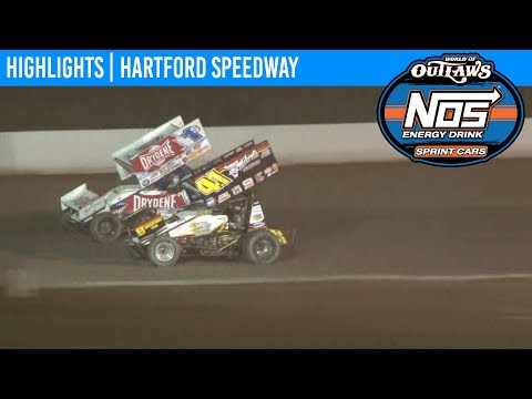 World of Outlaws NOS Energy Drink Sprint Cars Hartford Speedway, July 12th, 2019 | HIGHLIGHTS