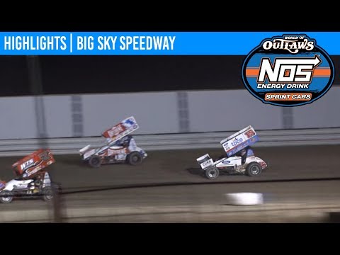 World of Outlaws NOS Energy Drink Sprint Cars Big Sky Speedway, August 24th, 2019 | HIGHLIGHTS