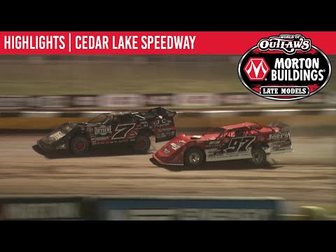 World of Outlaws Morton Buildings Late Models Cedar Lake Speedway, July 2, 2020 | HIGHLIGHTS