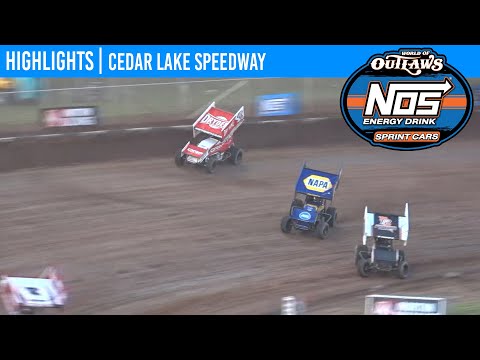 World of Outlaws NOS Energy Drink Sprint Cars Cedar Lake Speedway, July 4, 2020 | HIGHLIGHTS