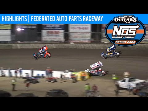 World of Outlaws NOS Energy Drink Sprint Cars Federated Auto Parts Raceway Aug. 7, 2020 | HIGHLIGHTS