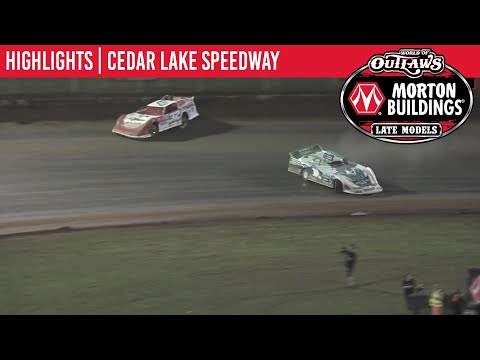 World of Outlaws Morton Buildings Late Models Cedar Lake Speedway August 8th, 2020 | HIGHLIGHTS