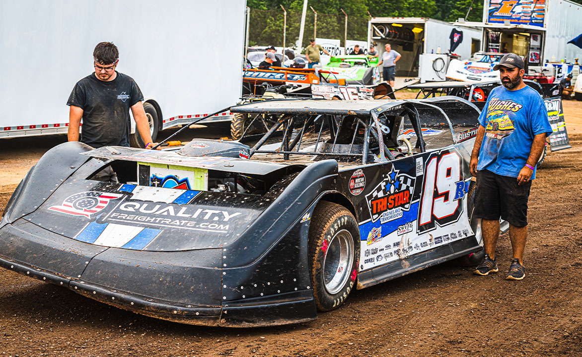 Ryan Gustin and his crew prepare to race