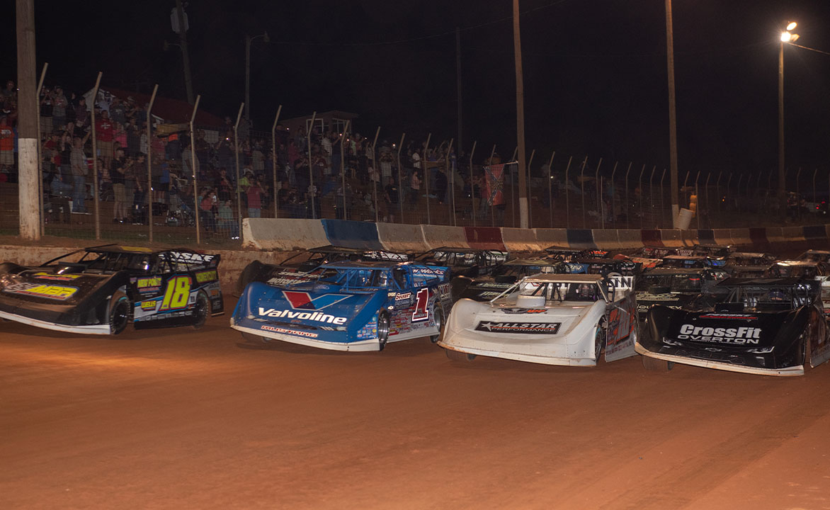 4-wide at Cherokee Speedway