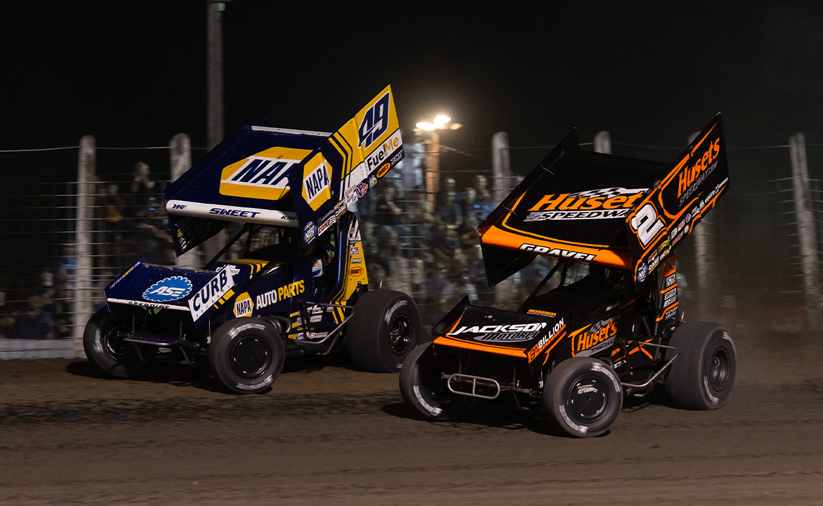 David Gravel and Brad Sweet racing