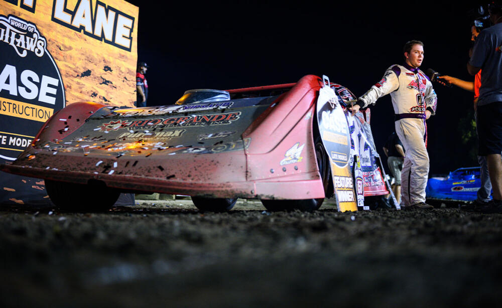 Bobby Pierce in Victory Lane at Davenport