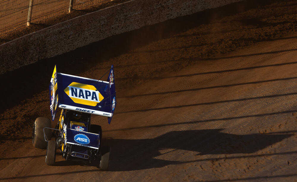 Brad Sweet drives the Kasey Kahne Racing #49 at The Dirt Track at Charlotte