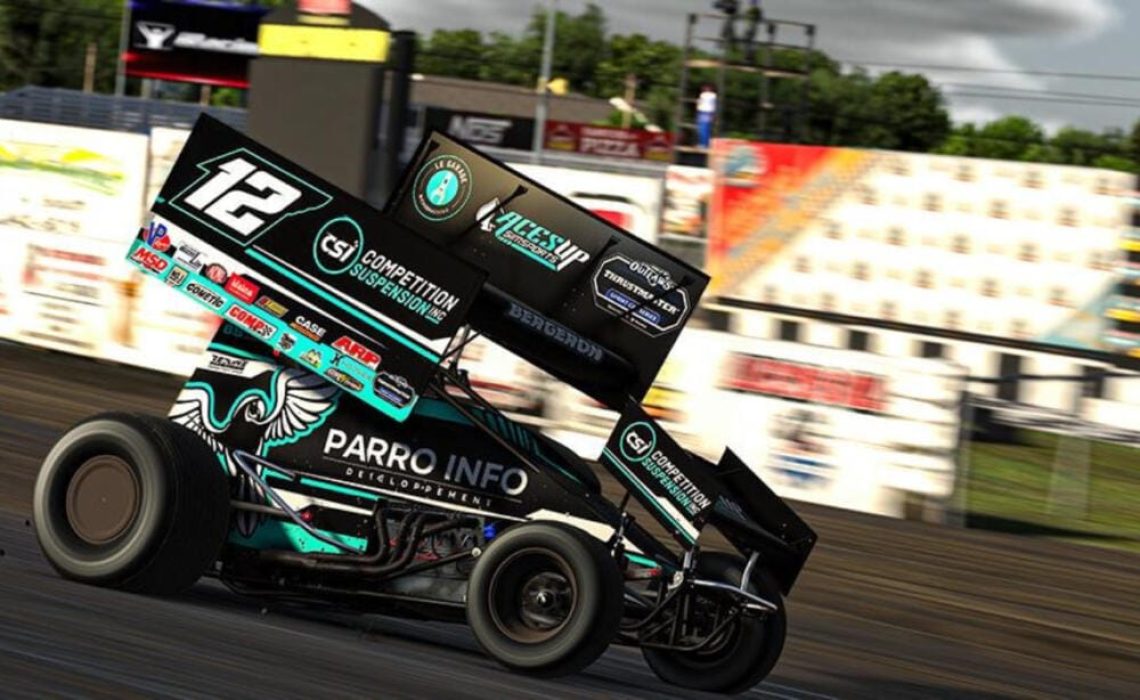 Alex Bergeron driving the #12 iRacing Sprint Car