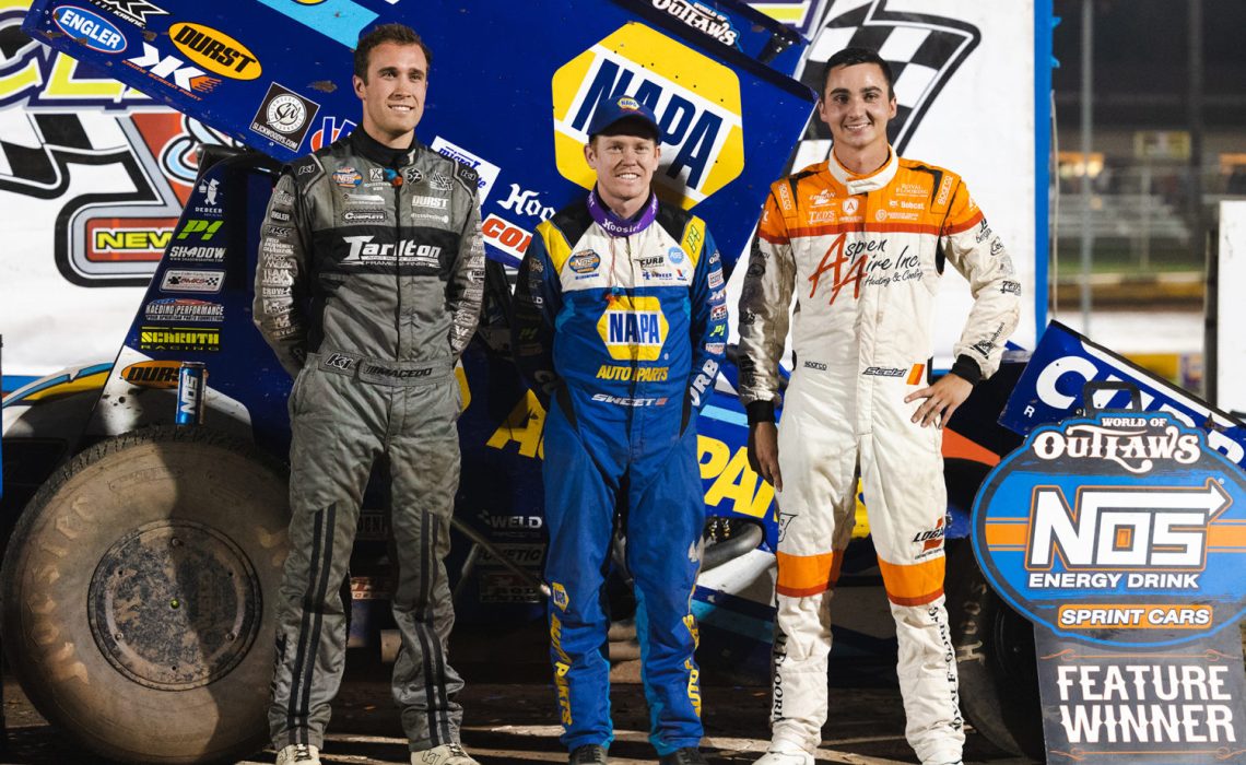 California drivers swept Saturday's podium at Cedar Lake. [Trent Gower]