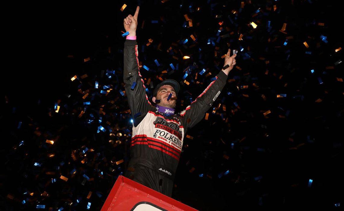 Perris Auto Speedway - Aaron Reutzel in Victory Lane