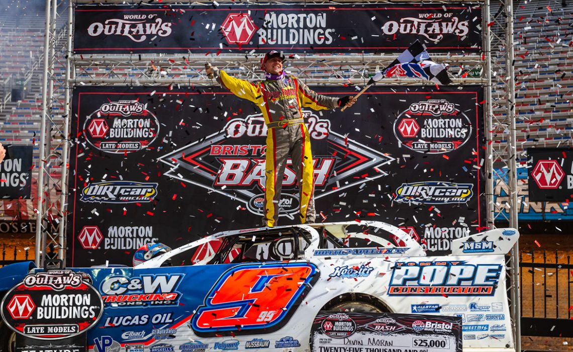 Devin Moran Sits in Victory Lane