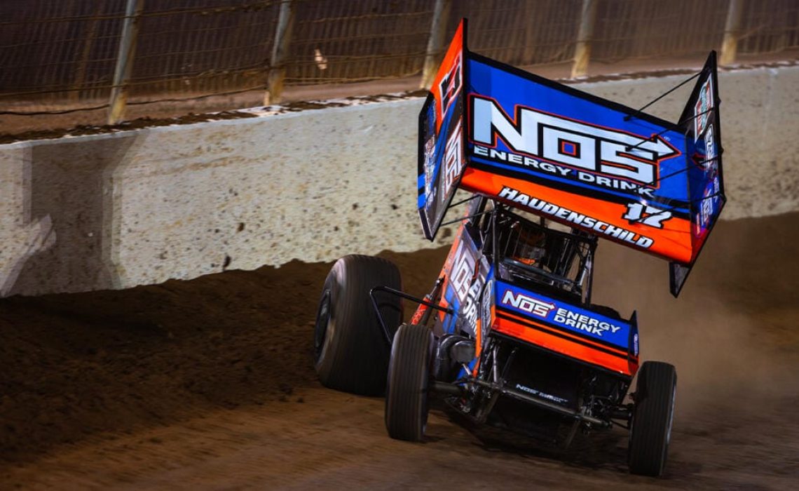 Sheldon Haudenschild racing the NOS Energy Drink #17