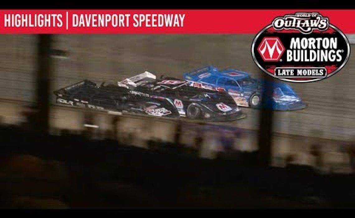 World of Outlaws Morton Buildings Late Models Davenport Speedway July 24th, 2019 | HIGHLIGHTS