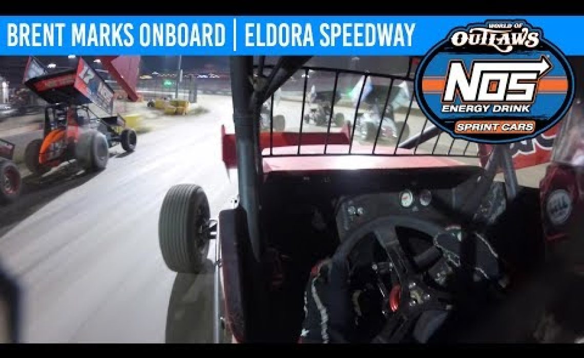 World of Outlaws NOS Energy Drink Sprint Cars Brent Marks Eldora Speedway July 20, 2019 | ONBOARD