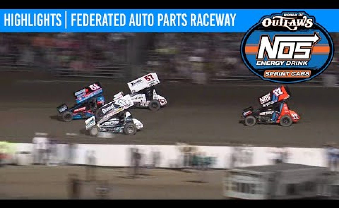 World of Outlaws NOS Energy Drink Sprint Cars Federated Auto Parts Raceway Aug 8, 2020 | HIGHLIGHTS