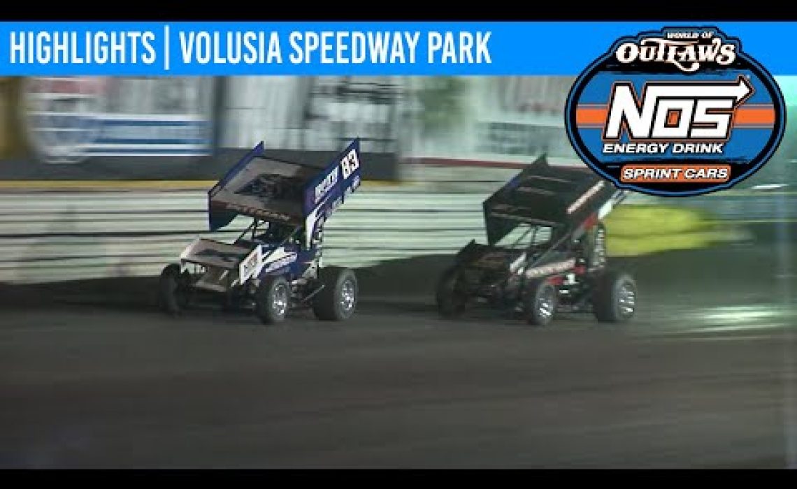 World of Outlaws NOS Energy Drink Sprint Cars Volusia Speedway Park, February 8th, 2020 | HIGHLIGHTS