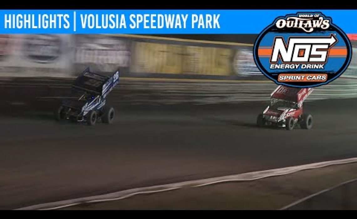 World of Outlaws NOS Energy Drink Sprint Cars Volusia Speedway Park, February 9th, 2020 | HIGHLIGHTS